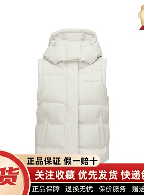 Skechers斯凯奇2025新款女士纯色秋冬防泼水羽绒梭织背心P425W086