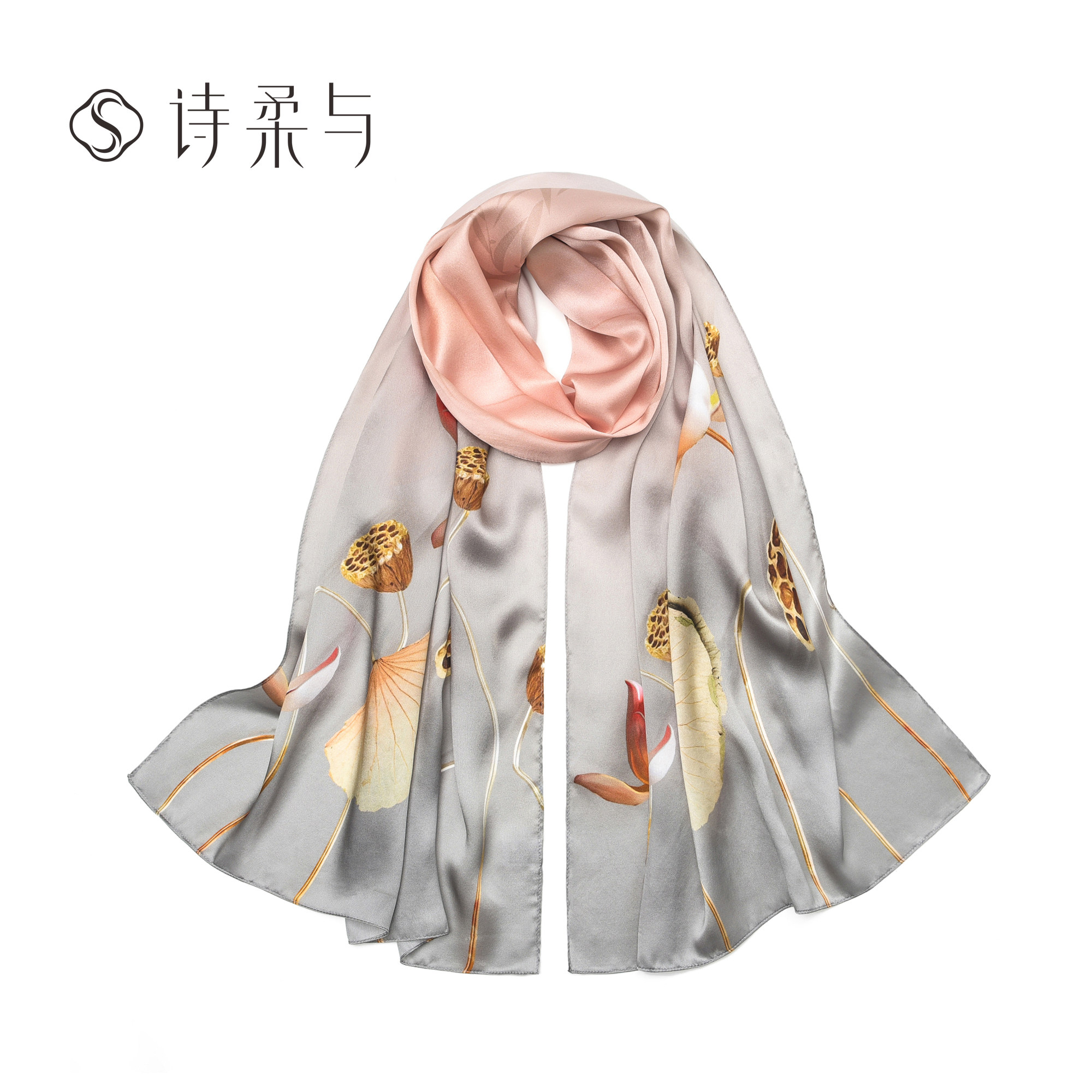 杭州丝绸高档真丝长巾礼盒桑蚕丝送闺蜜生日礼物高级时尚款