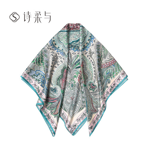 2026新款桑蚕丝中方巾女新品基础款缎面柔滑春夏轻盈配饰新年送礼