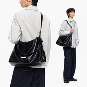 LIVEBOX真皮男士 斜挎包托特包男大容量通勤包单肩牛皮男包