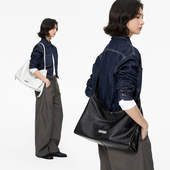 LIVEBOX真皮托特包女黑色休闲hobo包通勤单肩斜挎包包