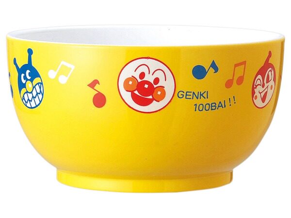 包邮 日本金正儿童餐具树脂涂汁碗耐摔 面包超人大号碗进口日本制
