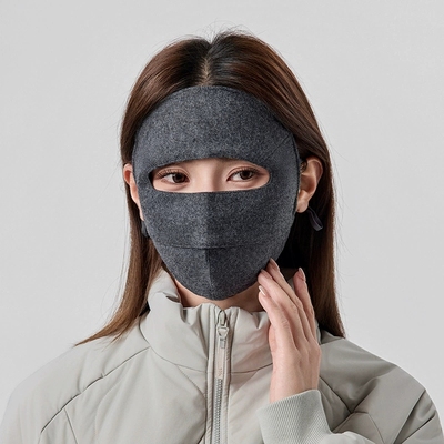 冬天保暖全脸面罩真丝防晒防风防寒户外羊毛口罩秋季桑蚕丝脸基尼