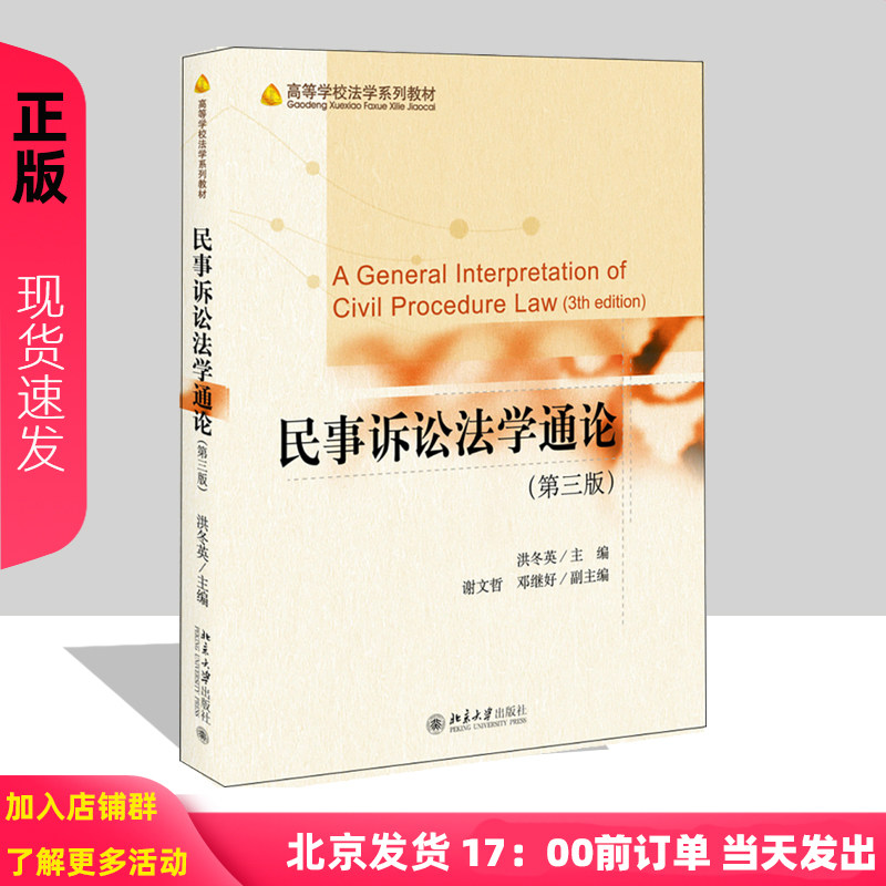 民事诉讼法学通论（第三版） 洪冬英 北京大学出版社