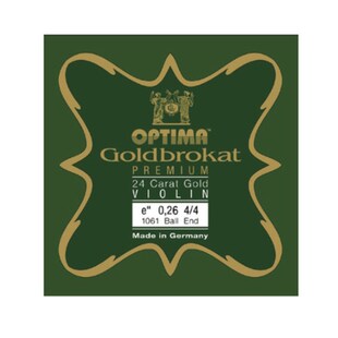 德国LENZNER 林莎小提琴琴弦E弦24k金E弦0.26 OPTIMA小提琴金E弦