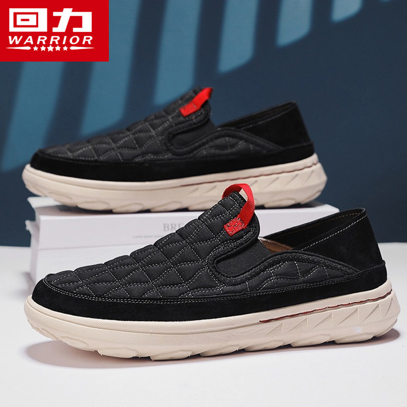 回力秋季男鞋懒人鞋休闲鞋透气老北京布鞋男士跑步运动鞋爸爸鞋