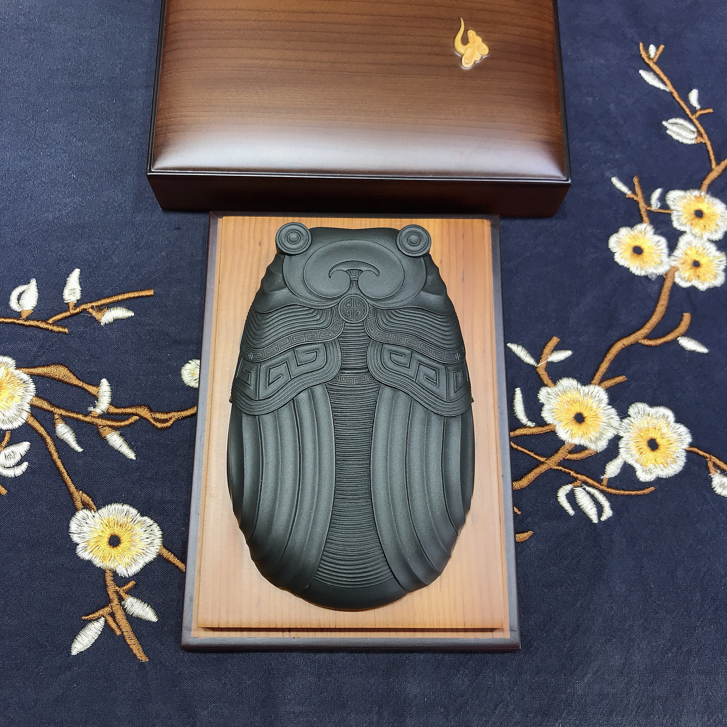老坑精品歙砚四大名坑眉子坑暗细罗纹高端文房器收藏级一鸣惊人砚