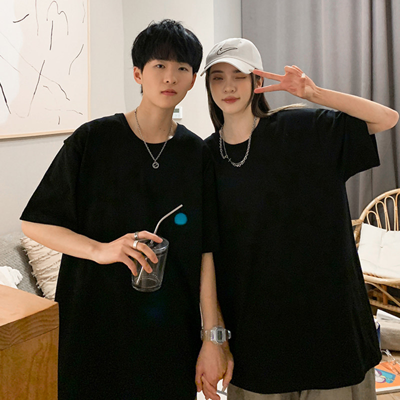 夏季青少年纯棉多色宽松五分袖