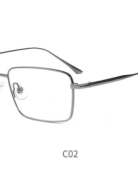 超轻近视眼镜框纯钛型男款全框可配有度数配抗蓝光防辐射 15413