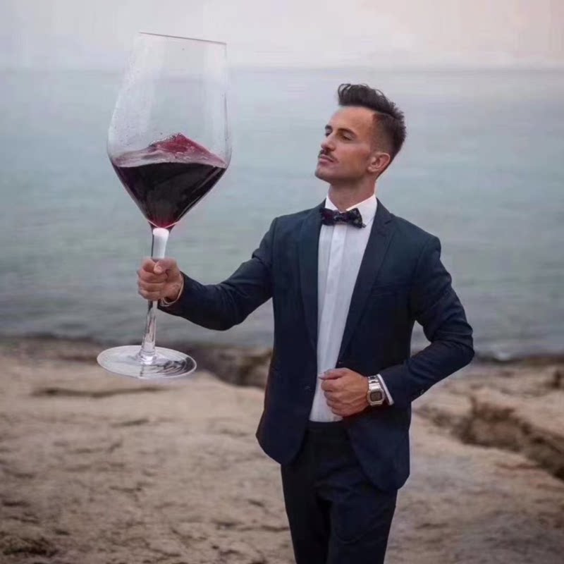 抖音网红巨型啤酒杯高脚红酒杯英雄杯大容量玻璃杯创意个性超大