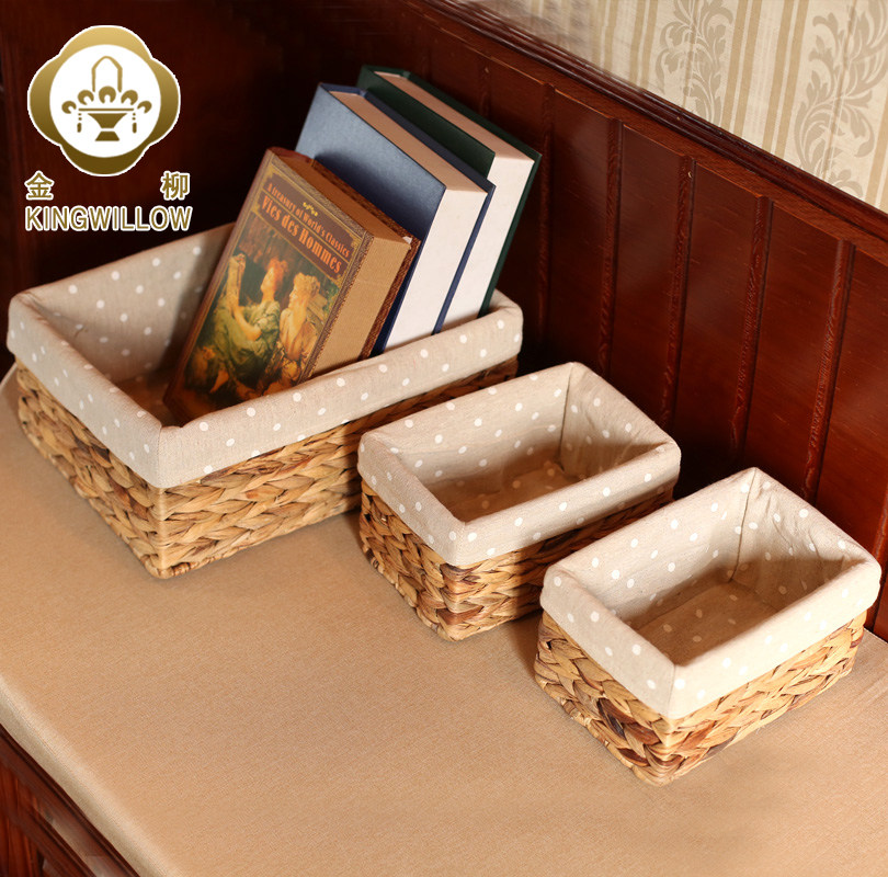 金柳收纳筐收纳盒收纳箱储物篮整理盒草编藤编小号 桌面田园,收纳整理,收纳箱,淘宝优惠券,粉丝福利购,淘宝优惠卷