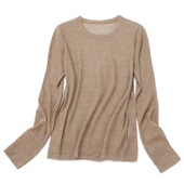 简约 余味 80支精纺薄弹100羊绒打底衫 百搭