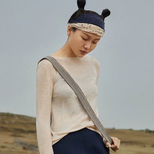 精纺简约鱼嘴领水溶羊毛长袖打底衫薄软弹力显瘦轻薄柔软四季可穿