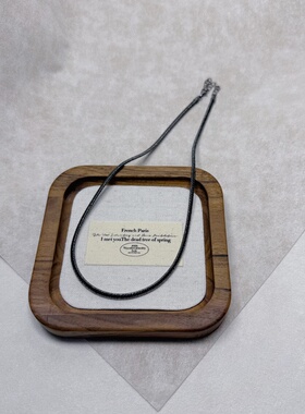 意大利进口925银镀黑银项链 专柜品质  45+5cm