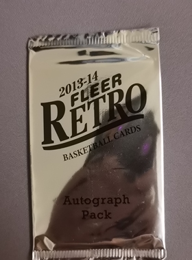 2013-14 fleer retro 篮球球星卡包，每包三个签字，博三神签字