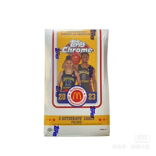 2023 Topps Chrome 麦当劳篮球 Hobby ，每盒20包，包2-4个签字