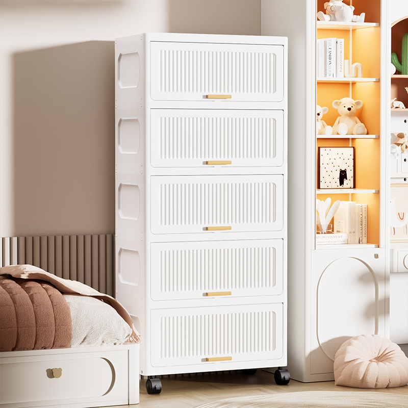 纯白翻盖收纳柜移动零食储物柜厨房夹缝置物架卧室多层衣服整理柜,收纳整理,收纳柜,淘宝优惠券,粉丝福利购,淘宝优惠卷