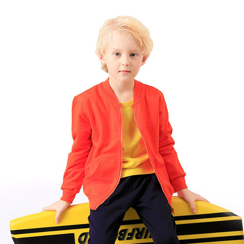 定制儿童春秋季服装幼儿园班服拉链卫衣外套休闲运动上衣印图logo