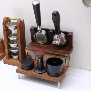 双层咖啡器具收纳座咖啡机手柄58mm压粉器收纳座吧台桌面置物架