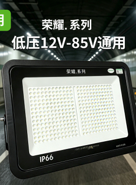 亚明低压LED投光灯夜市摆地摊船用接电瓶12V24V36V防水户外照明灯
