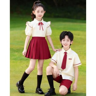 六一儿童节演出服装夏季幼儿园毕业照小学生班服朗诵合唱表演服装