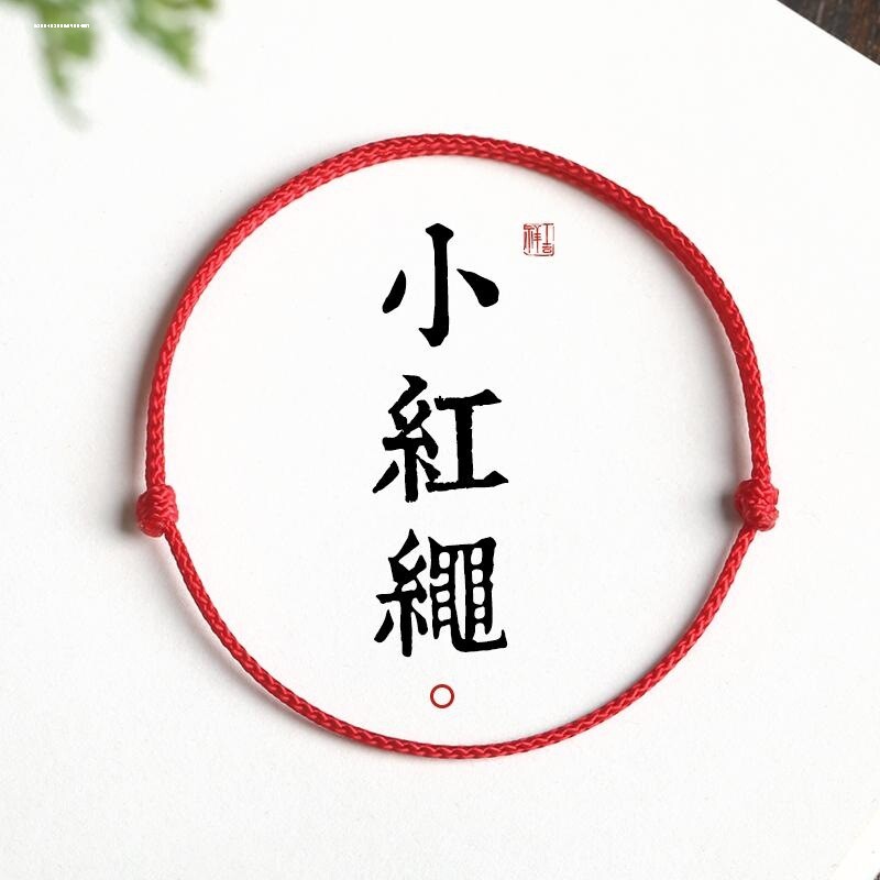 本命年小红绳手链女蛇年男款平安转运红色手串编织绳红手绳图片