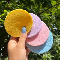 Compressed strip facial cleansing puff, 36-piece box set, round facial cleansing puff, deep cleansing, non-disposable seaweed sponge pad, gift box thumbnail 5