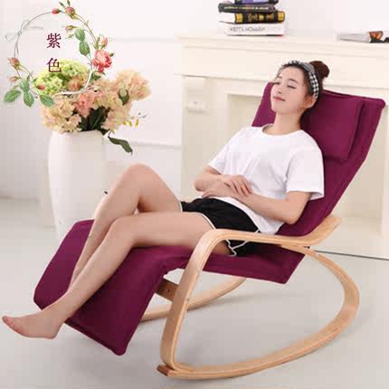 健康摇椅躺椅逍遥椅休闲椅摇摇椅阳台实木质单人布艺室内创意靠椅