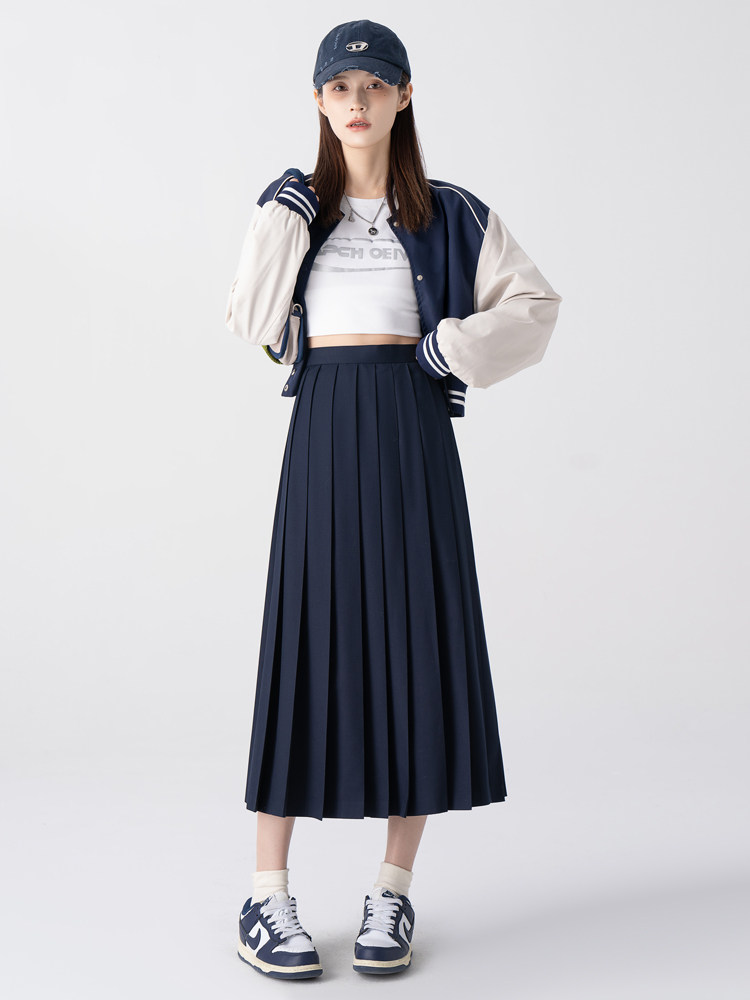Effortless Chic: High-Waisted JK Pleated Midi Skirt for Summer Style - Product image 5