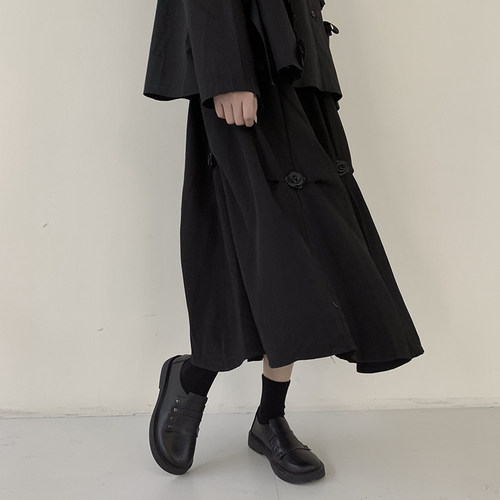 立体花朵半身裙百褶裙