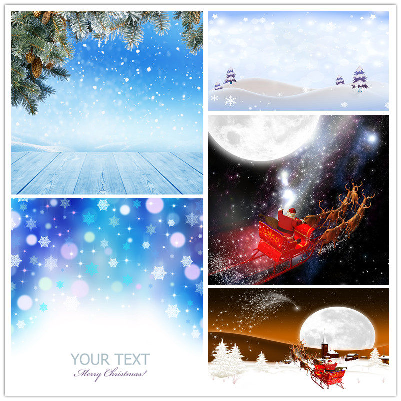 新款圣诞雪景平铺挂拍拍摄背景 新生儿 百天照儿童拍照背景纸