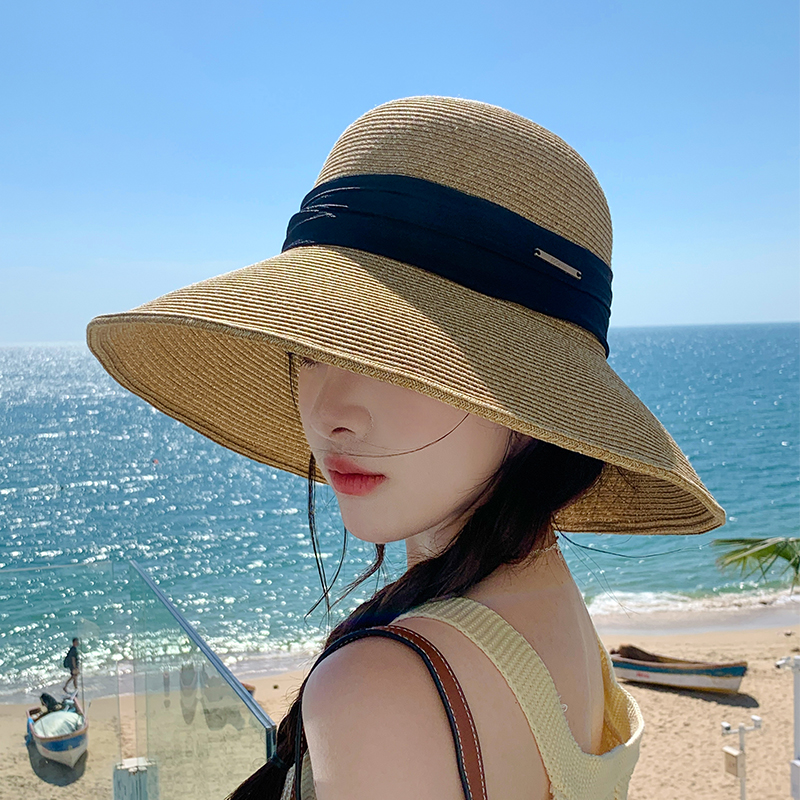 法式优雅浪漫草编渔夫帽