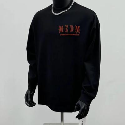 基础印花长袖T恤男女同款