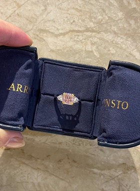 到店必入回馈款 2克拉粉钻戒指 人工宝石镶嵌仿真珠宝纯银镀金女