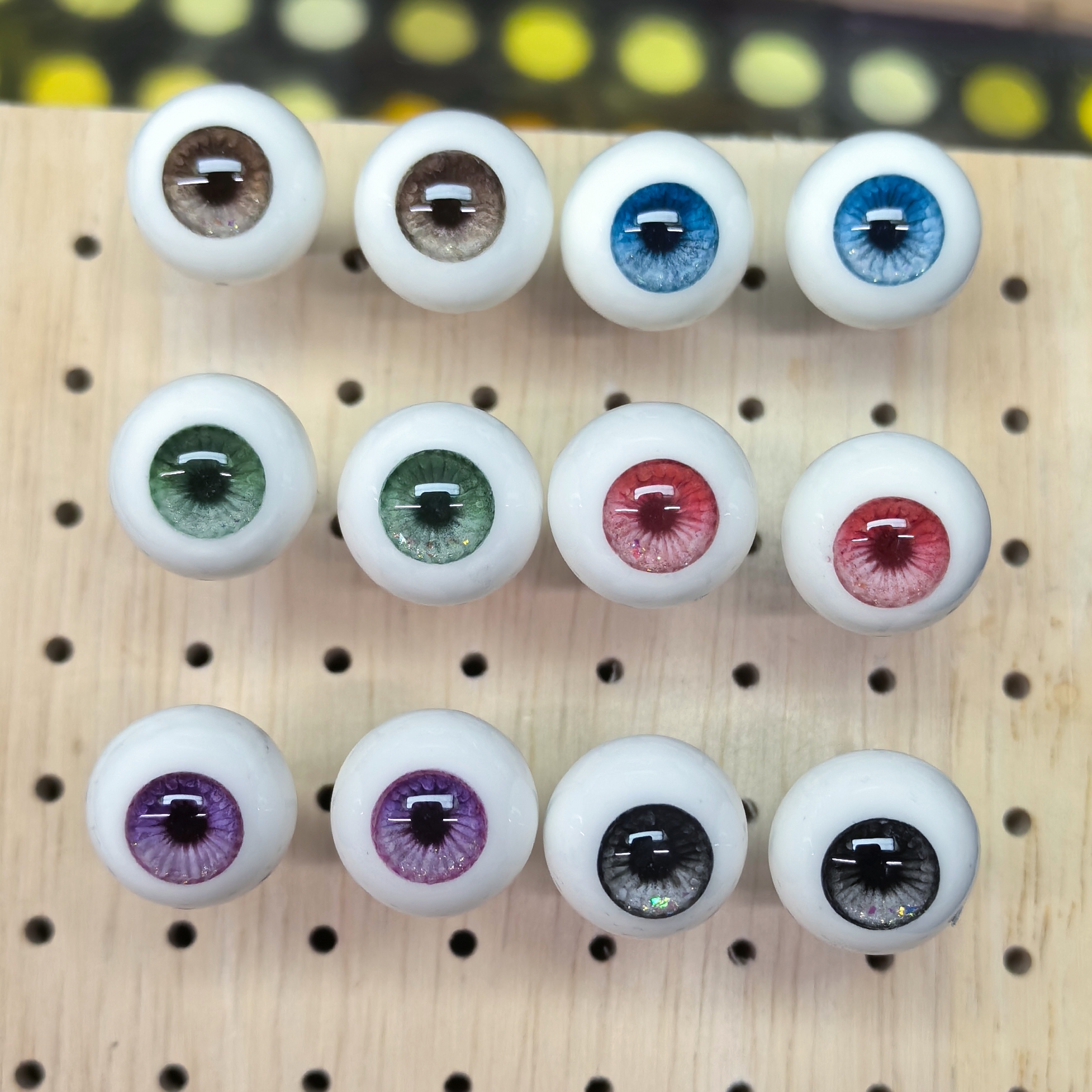 bjd眼珠真人风手刻眼纹石膏眼三分四分六分八分耐黄BJD娃娃眼珠