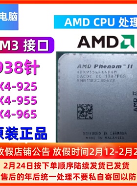 AMD速龙II X4 620 630 635 640 645 945 955 965 AM3四核938针CPU