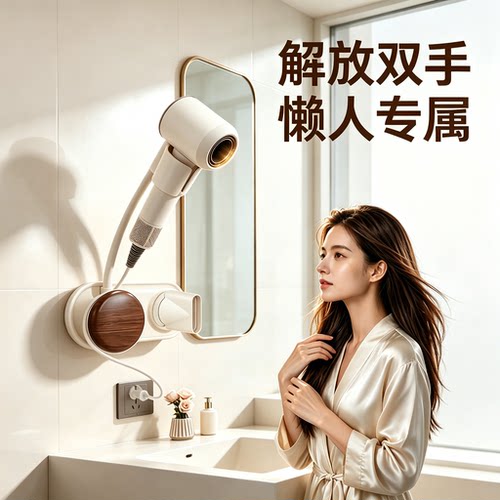 免打孔壁挂解放双手吹风机支架