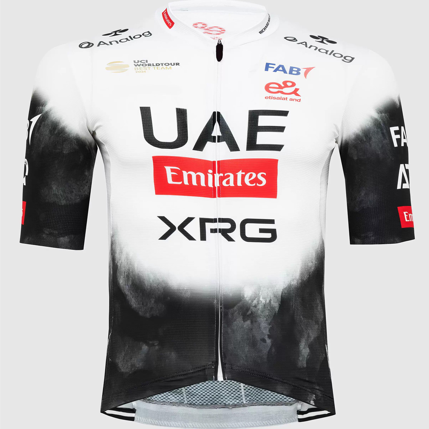 UAE自行车服纪念粉衫彩条冠军版