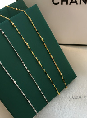 百搭纯银短款韩版豆豆链