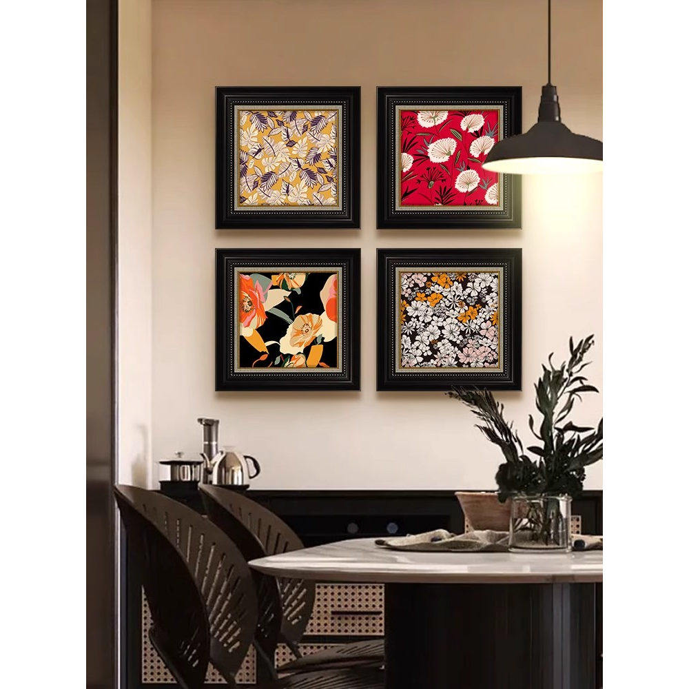 法式风复古餐厅沙发背景装饰画组合中古风侘寂客厅过道挂画壁画,家居饰品,现代装饰画,淘宝优惠券,粉丝福利购,淘宝优惠卷