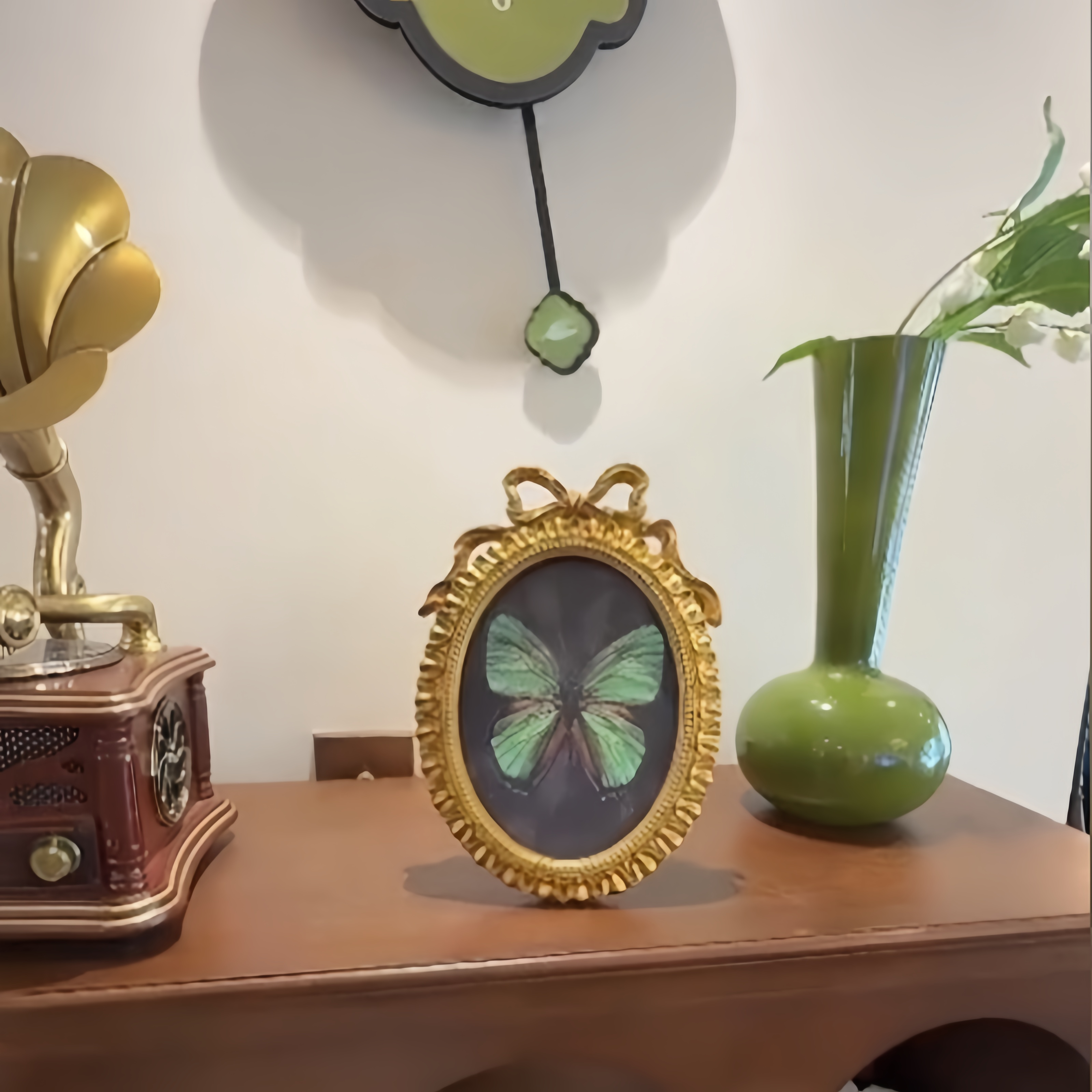 法式金色复古蝴蝶结相框浮雕画框椭圆形桌面摆件背景墙装饰画挂画,家居饰品,现代装饰画,淘宝优惠券,粉丝福利购,淘宝优惠卷