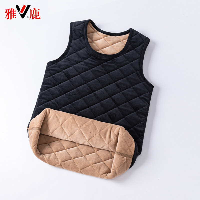 雅鹿2025年冬季四层夹棉男士保暖背心爸爸装中年加绒加厚纯色马甲,女士内衣/男士内衣/家居服,保暖背心,淘宝优惠券,粉丝福利购,淘宝优惠卷