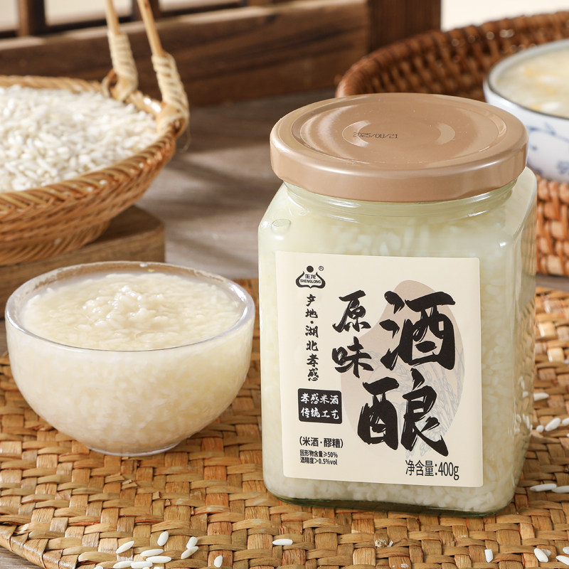 生龙米酒原味桂花酒酿400g糯米酒图片