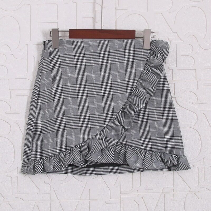 秋裝佳然▲艾AQ商場撤櫃專櫃品牌折扣女裝荷葉邊格子半身裙在類目 女裝/女士精品, 半身裙中 - 來自Buy2taobao.com提供專業的淘寶代購服務