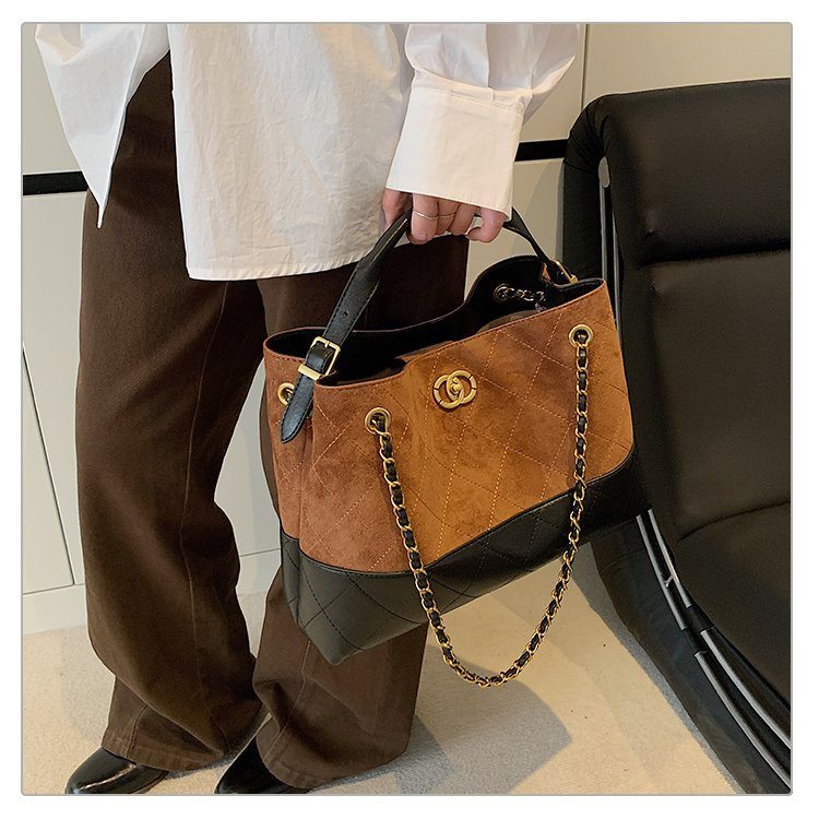 小香风复古大容量托特包女2026新款撞色链条腋下包百搭手提单肩包,箱包皮具/热销女包/男包,托特包,淘宝优惠券,粉丝福利购,淘宝优惠卷