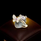 高档天然母贝可爱小熊猫胸针女设计感萌趣趴趴小熊猫开衫 配饰别针