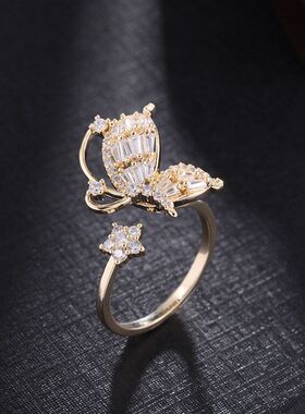 女简约个性开口食指时尚戒指韩国