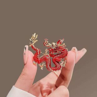 别针大气生肖毛衣女配百搭胸针时尚饰品男龙国潮西装胸花中国风龙