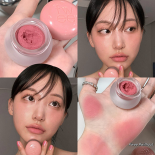 韩女高人气！Fwee布丁腮红膏唇颊两用唇泥哑光丝绒裸色唇霜女ND03
