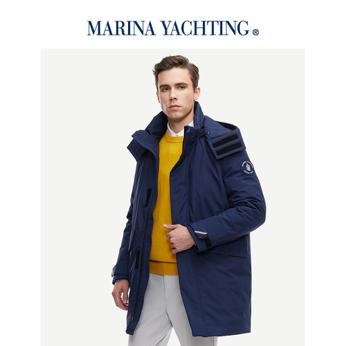 MarinaYachting合身版男简约百搭防风锁温防钻绒羽绒服YW21WJ882M